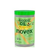 NOVEX Avocado Deep Hair Mask - Infused with 100% Avocado Oil – Enriched with Honey - Restores The Hair from Damage - Hydrates and Moisturizes the Hair (400gm/14.1oz)