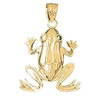 Silver Frog Pendant | 14K Yellow Gold-plated 925 Silver Frog Pendant