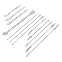 Stainless Steel Medicine Spoon Laboratory Scraper Stainless Steel Laboratory Scraper Mini Spoon Set for Trace Drugs and Reagents