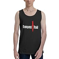 Senses Fail Logo Tank Top Mens Summer Round Neck Vest Sleeveless Tshirt