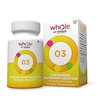 Whole Personalized Nutrition Solution - Recipes & Food Recommendations, Plus Vitamin Blend – 03 – Immune Support, Metabolism, Energy, Stress Relief, Sleep, Hair, Skin & Nails – 60 Capsules