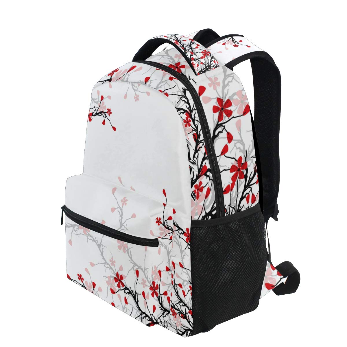 ALAZA Japanese Cherry Blossom Sakura Large Backpack for Girls Kids School Women Personalized Laptop iPad Tablet Travel School Bag with Multiple Pockets for Men Women College