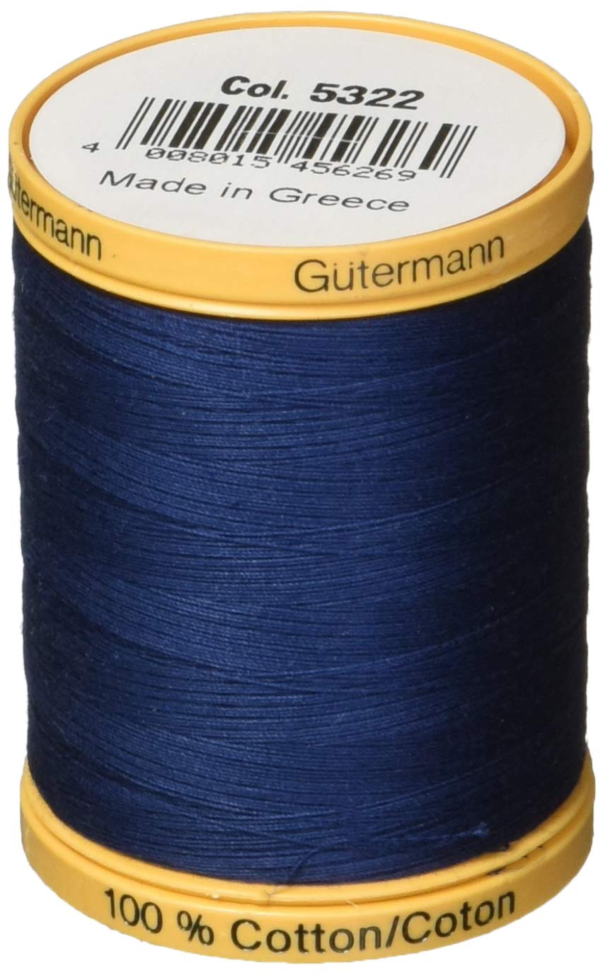 Gutermann Natural Cotton Thread Solids 876yd, Navy