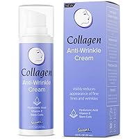 Sanar Naturals Collagen Cream Face Moisturizer - Reduce Wrinkles, Hydrate and Tighten Skin Tone with Hyaluronic Acid, Vitamin E and Apple Stem Cells Anti Wrinkle Cream, 1 fl oz