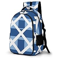 Scottish Tartan Plaid Travel Backpack Double Layers Laptop Backpack Durable Daypack for Men Women