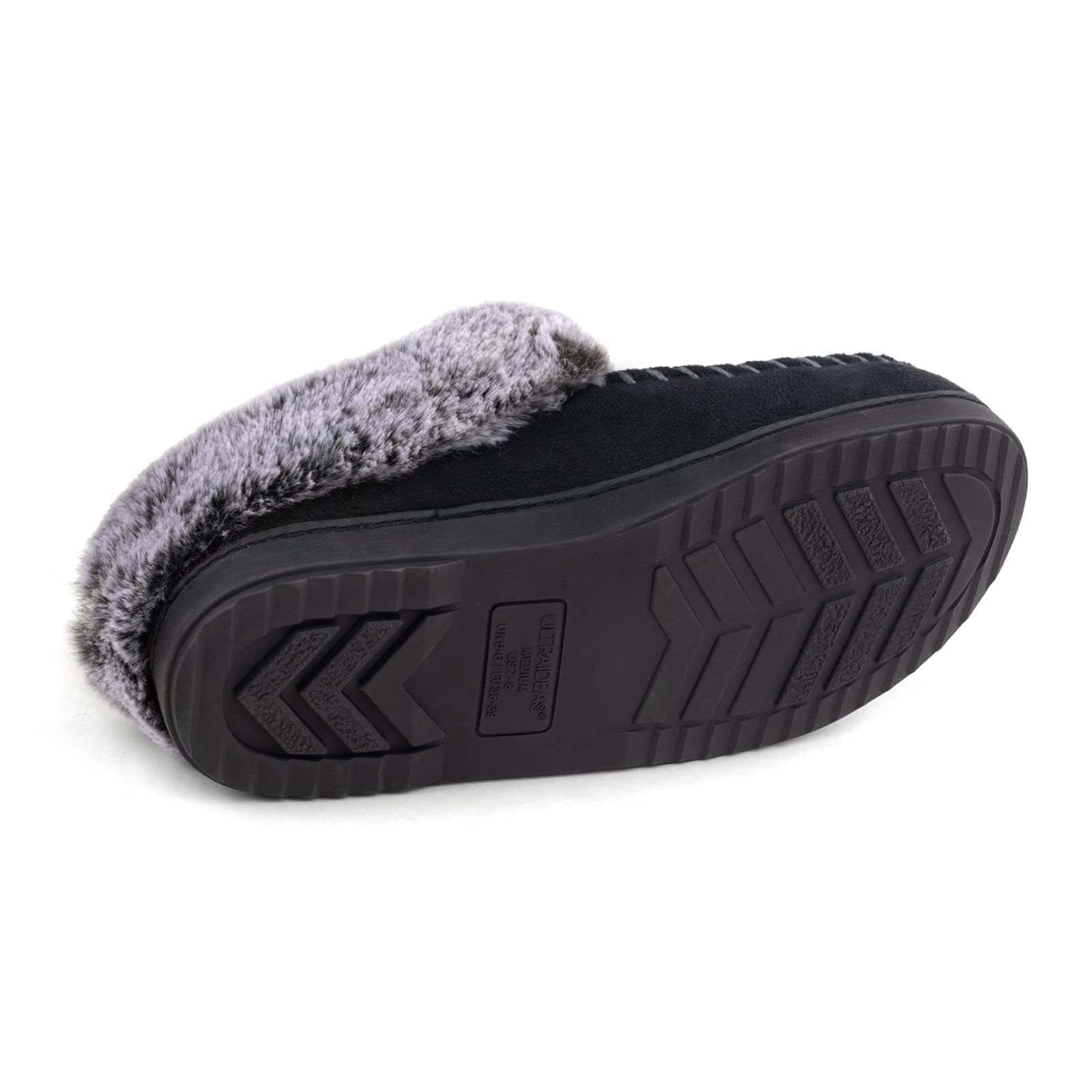 ULTRAIDEAS Women's Fur Lined Memory Foam Slippers for Indoor & Outdoor,Women's House Shoes