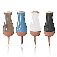 Ollas (Set of 4) | 12oz Terracotta Plant Watering Globes - Self Watering Planter Insert - Automatic Plant Watering Devices | Vacation Watering Pots for Indoor & Outdoor Plants