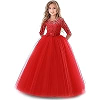 TTYAOVO Girls Embroidery Prom Gowns Luxury Wedding Birthday Party Princess Long Dress