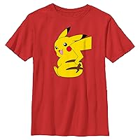 Fifth Sun Kids' Pokemon Small Pika Stripes Boys Short Sleeve Tee Shirt