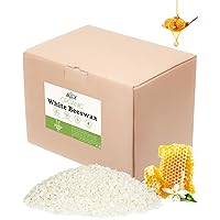 Beeswax Pellets, BOYUJK White Beeswax for Candle Making, 100% Organic Beeswax for DIY Furniture Polish, Lotions, Creams, Lip Balm and Soap Making Supplies (20LB)