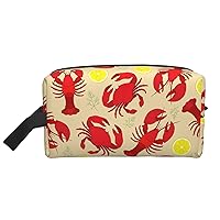 Lobster And Crab Print Fashion Cosmetic Organizer Bag, Women'S Travel Accessories Organizer Cosmetic Bag