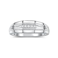Rylos His/Hers Wedding Bands, featuring Diamonds set in premium Sterling Silver 925. Available in sizes 6-13, symbolize your commitment with timeless elegance, Celebrate your love.