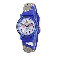 Kids Time Teacher Watches 3D Cute Cartoon Silicone Children Toddler Butterfly Wrist Watches for Ages 3-10 Boys Girls Little Child