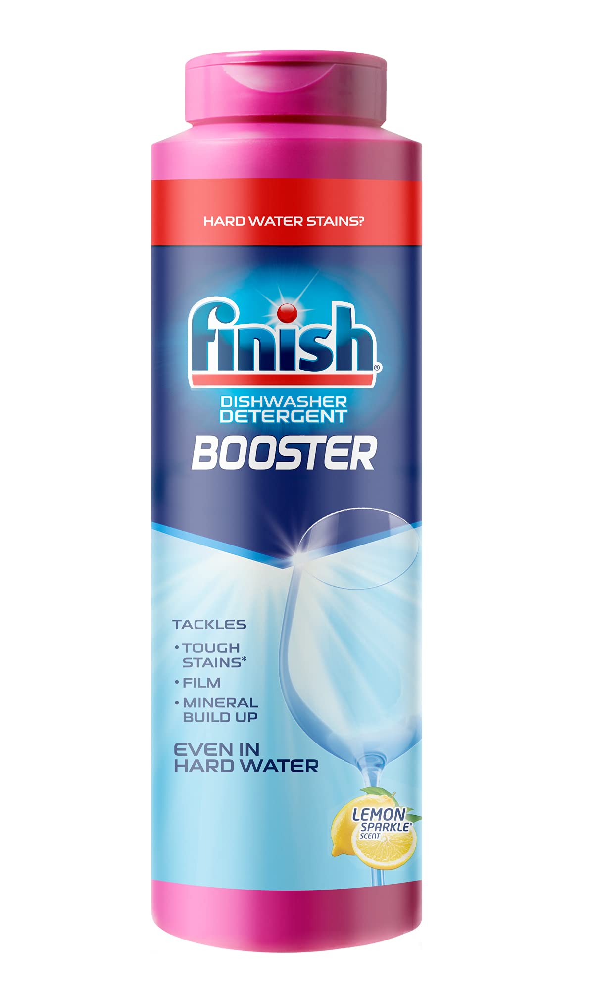 Finish Hard Water Booster Powder, Lemon Sparkle, 14 Ounce