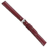 12mm Milano Bordoux Genuine Leather Padded Stitched Watch Band Ladies 755