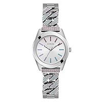 GUESS Ladies 32mm Watch - Iridescent Bracelet Silver Dial Iridescent Case