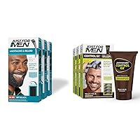 Just For Men Mustache & Beard, Beard Dye for Men with Brush & Control GX Grey Reducing Shampoo, Gradual Hair Color for Stronger and Healthier Hair, 4 Fl Oz - Pack of 3 (Packaging May Vary)