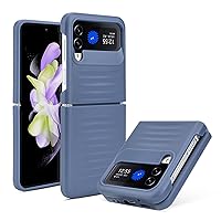 Case for Samsung Galaxy Z Flip 4, Slim Fit Case Hidden Hinge Protection, Scratch Protection Frosted Textured Cover, Anti-Drop Shockproof Back Case,Blue