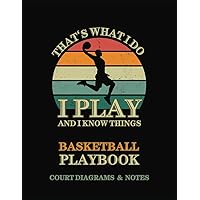 Basketball Playbook „I Play and I Know Things“ - Court Diagrams & Notes: The Ultimate Coaching Journal for Play Strategy, Practice Sessions & Game Plans on 100 Pages for Coaches, Players & Teammates