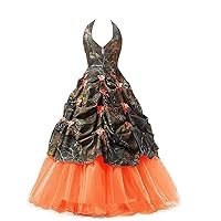 Women's s Camouflage Satin Wedding Bridal Dress Prom Ball Gowns