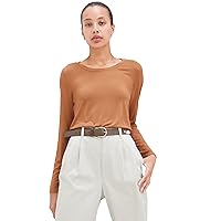 GAP Women's Luxe Long Sleeve Crew Neck Tee T-Shirt