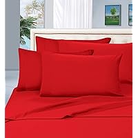 Elegant Comfort Luxurious Bed Sheets Set on Amazon 1500 Premier Wrinkle,Fade and Stain Resistant 4-Piece Bed Sheet Set, Deep Pocket, California King Red