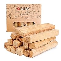 RUBY Palo Santo Cleaning Natural Smoking Wood 14-18 Pieces (120 g) - Premium Quality Selected from Peru-Palo Santo Aromatherapy and Meditation (120 g)