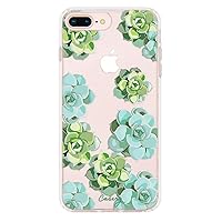 iPhone 8 Plus, iPhone 7/6 Plus Case, Succulents (Watercolor Floral) -Military Grade Protection - Drop Tested - Protective Slim Clear Case for Apple iPhone 8 Plus, iPhone 7/6/6s Plus