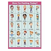 SANTSUN How I'm Feeling Today?Posters, Feelings Chart(Emotions Poster) for Toddler and Kid. Perfect Educational Tool and Classroom Decorations for Classroom, Homeschool, Teachers and Parents(17x24in)