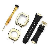 MAALYA Stainless Steel Band Case for Apple Watch Band Modification 45mm 44mm 41mm Metal Mod Kit Set for iWatch Series 7 6 SE 5 4 3 2 1