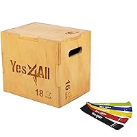 Yes4All 3 in 1 Wooden Plyo Box, Plyometric Box for Home Gym and Outdoor Workouts, Available in 4 Sizes - 20