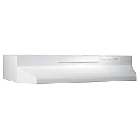 Broan-NuTone F402411 Exhaust Fan for Under Cabinet Two-Speed Four-Way Range Hood, 24-Inch, White on White