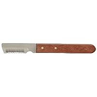 5-Inch Stripping Knife, Wooden Handle Wooden Handle Fine Teeth 1-Inch Blade, Ideal for Working Around The Face Hardened Stainless Steel