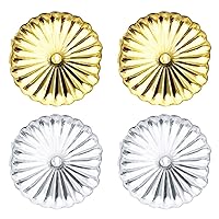 Magic Earring Backs,925 Sterling Silver Secure Backings,2 Pairs of Adjustable Hypoallergenic Earing Backs Lifts,Easy to Use Back Earrings for Ear Lobe Lifter,Instantly Lift Earring Backs (Daisy)