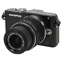 OM SYSTEM OLYMPUS PEN E-PL3 14-42mm 12.3 MP Mirrorless Digital Camera with CMOS Sensor and 3x Optical Zoom (Black)