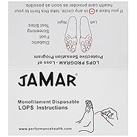 Jamar Disposable Monofilaments, Pack of 20 LOPS (Loss of Preventative Sensation) 5.07 Measuring Tool for Diabetic Foot & Neuropathy Screening, Monofilament Set, Includes Instruction Card