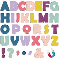 103 Pcs Warm Boho Magnetic Letters 2’’ Magnetic Letters for Classroom Whiteboard Fridge Magnetic Alphabet Letters Kit for Toddlers Educational Tool for Preschool Home Learning Spelling
