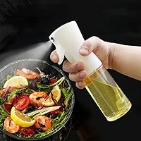 Oil Sprayer For Cooking, 200/300ml Olive Oil Sprayer Oil Bottle Soy Sauce Condimenter Leak-proof Sprayer BBQ Air Fryer Picnic Cooking Tool Kitchen Gadget (300ml-White)