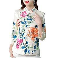 Chinese Style Traditional Hanfu Top Women Elegant Hanfu Coat Exquisite Embroidery Festival Qipao Top