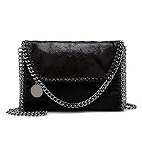 Crossbody Bags for Women Designer Handbags for Women Black Clutch Chain Crossbody Purse Women's Shoulder Handbags(Black)