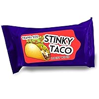 Stinky Taco Wipes - Travel Size Moist Wipes for Taco Lovers - Funny Adult Gag Gifts for Men and Womens Stocking Stuffers for Christmas Gift Basket Filler