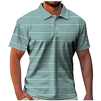 Mens Soft Wicking Ribbed Polo Ribbed Collar Solid Color Golf Casual Sports Short Sleeve Fashion Plain