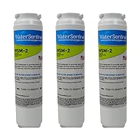 WaterSentinel WSM-2 Refrigerator Water Filter Replacement for Drinking Water Filtration, Fits Maytag, Whirlpool Refrigerator Water Filter 4 (3-Pack), Carbon Block