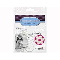 SCRAPBOOK ADHESIVES BY 3L Self-Adhesive Creative Paper Photo Corners, Ivory, 108-Pack