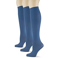 Sox Trot Women's Solid Knee High Trouser Socks, Silky Soft Thin Material, Tall Boot Socks 3 Pairs