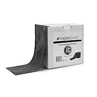 THERABAND Resistance Bands, 50 Yard Roll Professional Latex Elastic Band For Upper & Lower Body & Core Exercise, Physical Therapy, Pilates, Home Workout, Rehab, Black, Special Heavy, Advanced Level 1