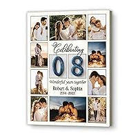 HAQCO Personalized Traditional Gift For 8Th Anniversary, Photo Collage Gift For Bronze Anniversary
