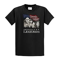 The Three Stooges Short Sleeve T-Shirt Rushmorons American Legends Mount Rushmore Morons 3 Curly Moe Larry Tee Shirt