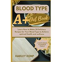 BLOOD TYPE A+ DIET BOOK: Learn How to Make 20 Delicious Recipes for Your Blood Type to Achieve Optimal Health and Wellness (BLOOD TYPES DIET BOOKS) BLOOD TYPE A+ DIET BOOK: Learn How to Make 20 Delicious Recipes for Your Blood Type to Achieve Optimal Health and Wellness (BLOOD TYPES DIET BOOKS) Paperback Kindle