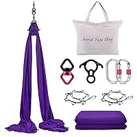 10M Premium Aerial Silks Equipment Yoga Pilates Swing Aerial Yoga Antigravity Hammock Trapeze for Acrobatic Dance,Air Yoga, Aerial Yoga Hammock